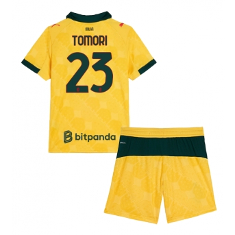 Billige Fotballdrakt AC Milan Fikayo Tomori #23 Replika Tredjedraktsett Barn 2025-26 Kortermet (med bukser)